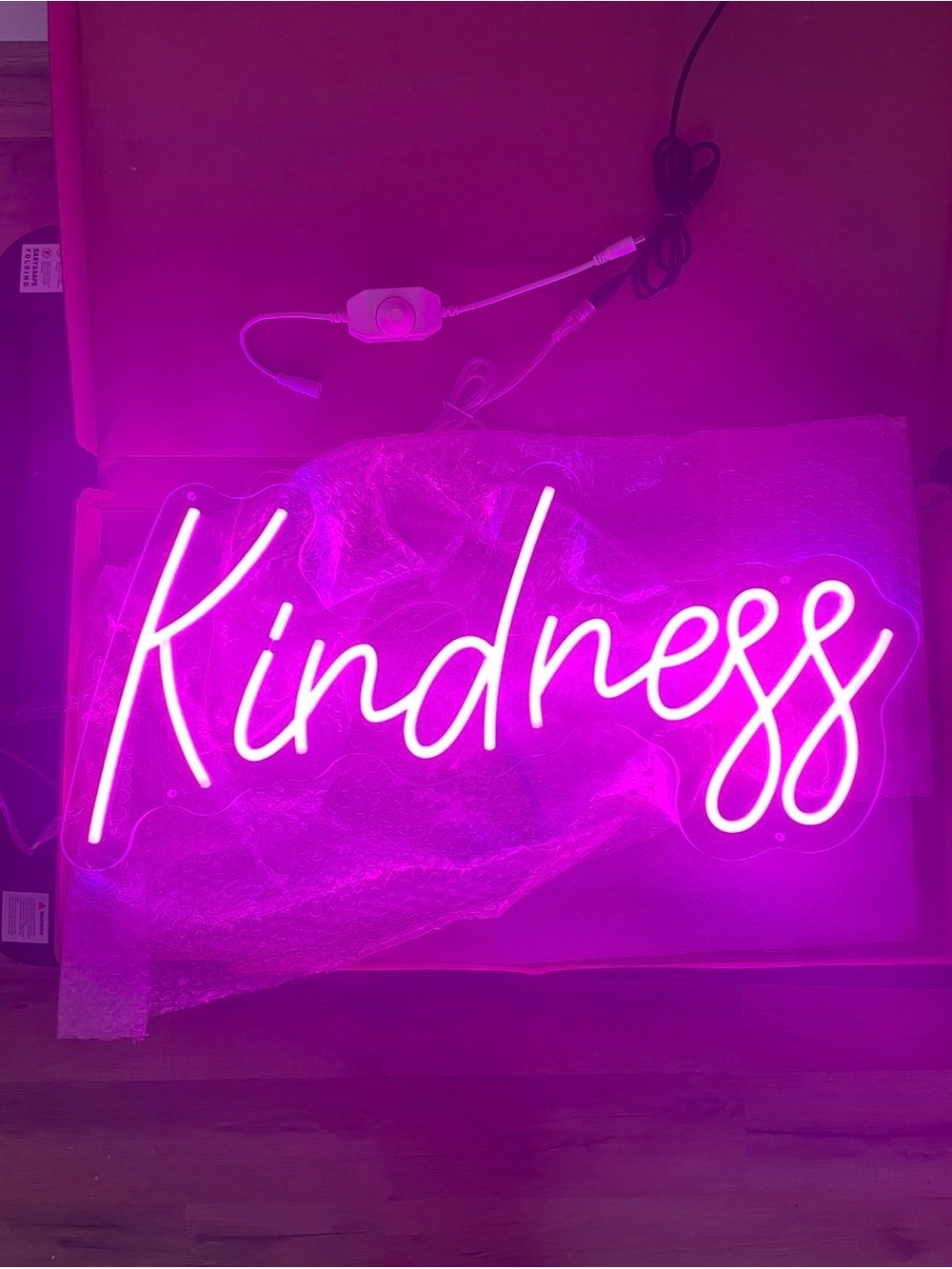 "Kindness" Pink Neon Script Sign
